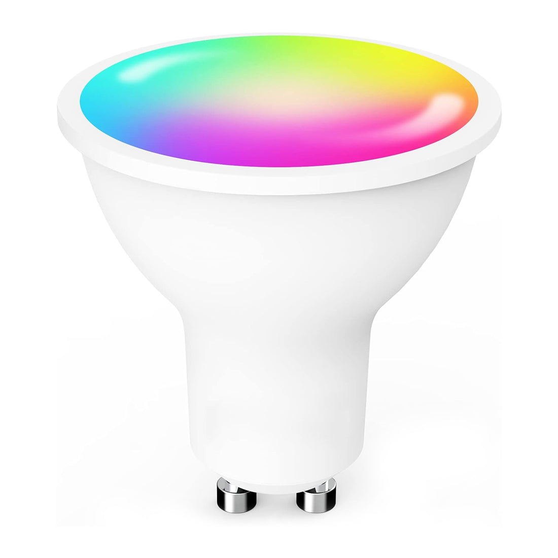 ON Smart wifi spotlight, recessed LED spotlight, recessed bulb, voice control or via app, RGB colored lights, 400 lumen, GU10