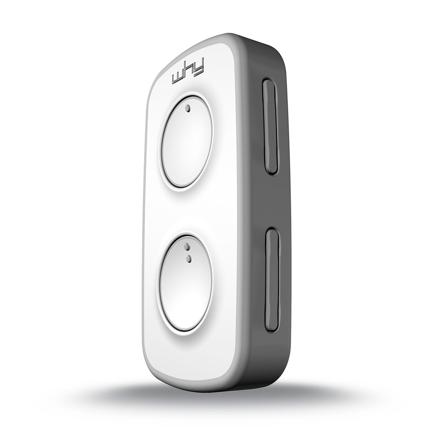 WHY EVO MINI Telecomando rolling code multifrequenza da 280 a 868 mhz con Visor Clip, apricancello autoapprendente programmabile, radiocomando ad ampio raggio con 4 pulsanti, bianco Pure Grey