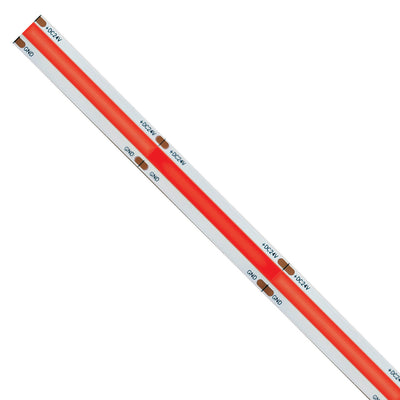 Alcapower Striscia LED COB con luce rossa, striscia LED 5m tagliabile, 15W/m, 24V