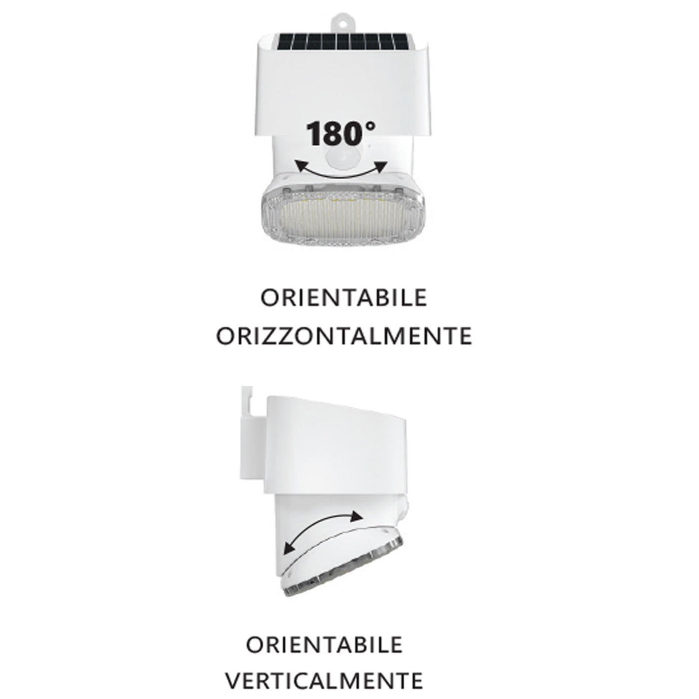 Alcapower LED murales solaires orientables, avec capteur crépusculaire et de mouvement, lampe LED d'extérieur 4000K, 2000lm