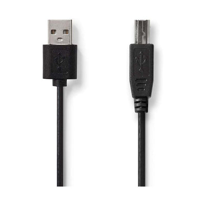 NEDIS USB-A Male to USB-B Male Cable, USB 2.0 Cable with 480Mbps Speed