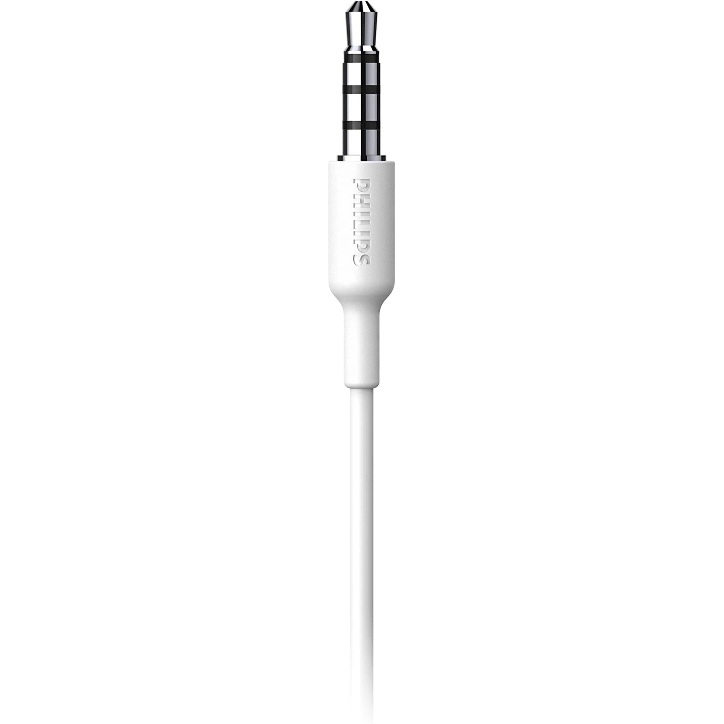 Philips Cuffie con filo per fitness e sport, auricolari con microfono, IPX2 resistenti a sudore e schizzi, supporti orecchio flessibili, comando con pulsante, bianco