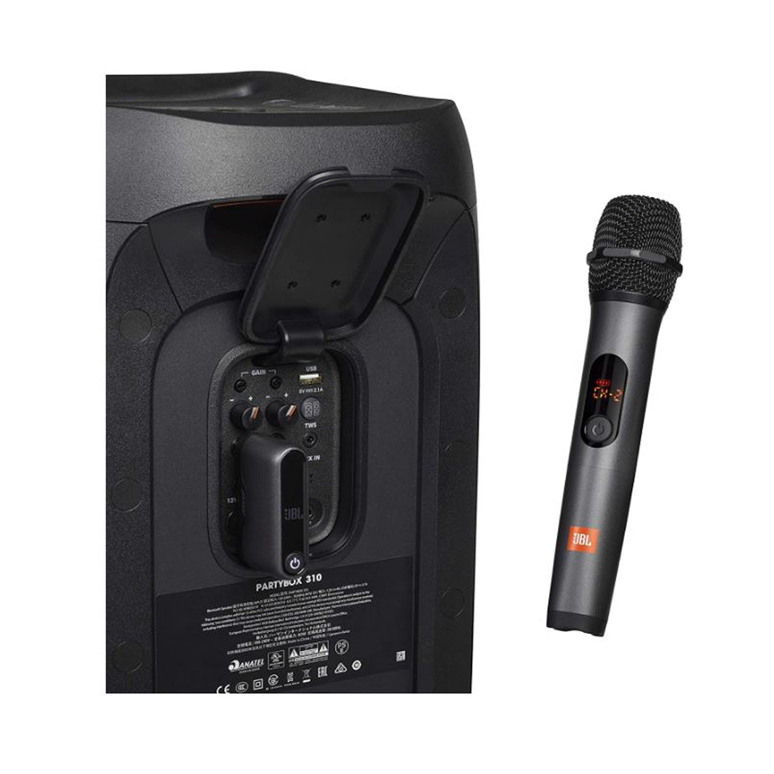 JBL Wireless microphone set, kit of 2 battery-powered wireless microphones with 6 hours of battery life