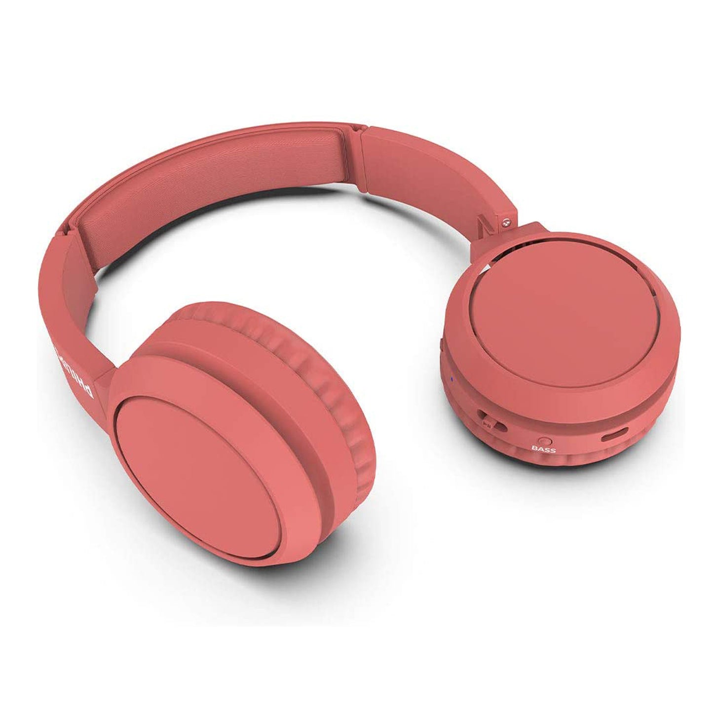 Philips TAH4205 Casque Bluetooth 5.0 pliable avec microphone, bouton Bass Boost, 29 heures d'autonomie, charge rapide, suppression du bruit, rose mat