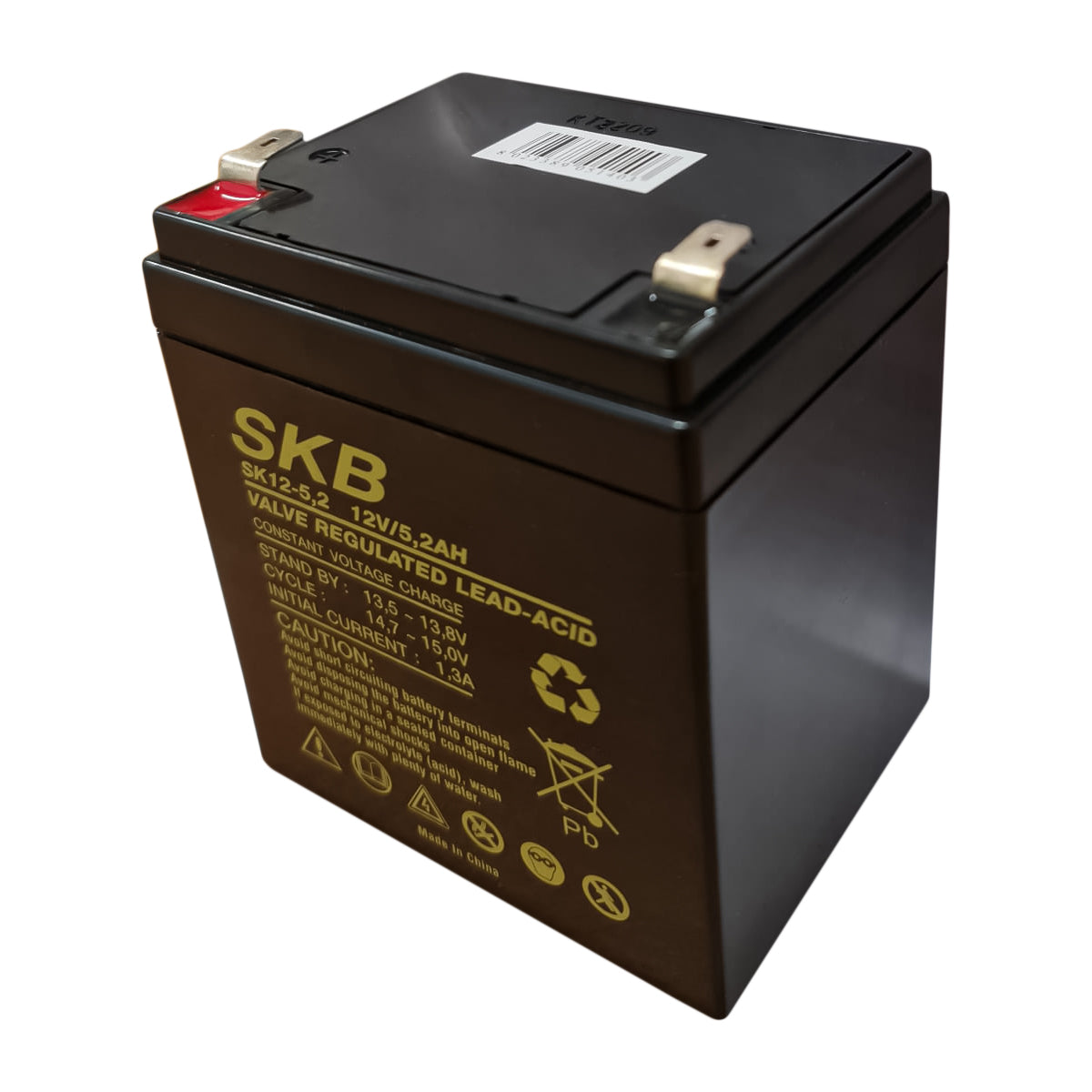 Batterie au plomb SKB batterie rechargeable SK12-5.2 série SK 12V 5.2AH, technologie de plaque plate AGM régulée avec valve