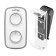 WHY EVO MINI Telecomando rolling code multifrequenza da 280 a 868 mhz con Visor Clip, apricancello autoapprendente programmabile, radiocomando ad ampio raggio con 4 pulsanti, bianco Pure Grey
