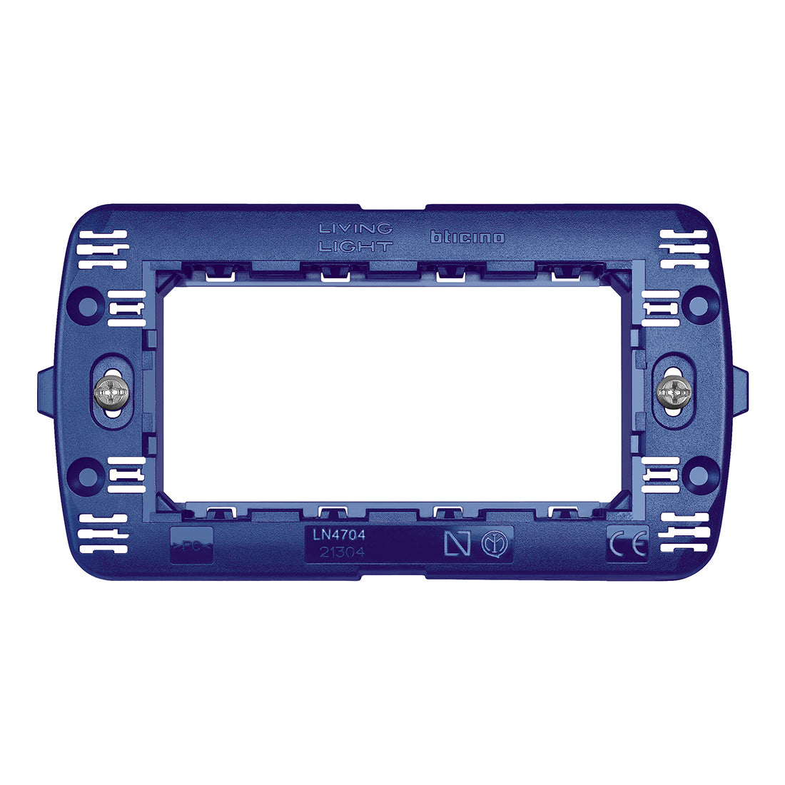 Bticino 4-module support, plate support for flush-mounted box, Livinglight series