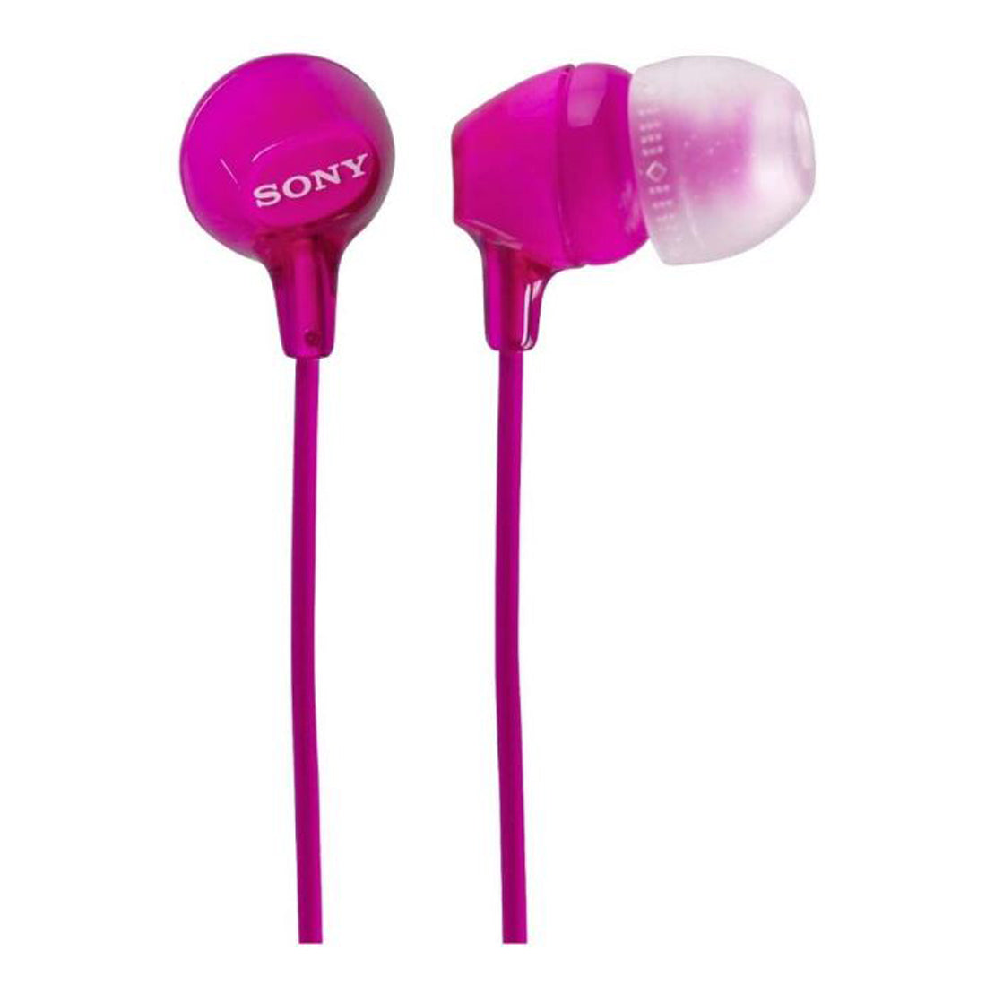 Écouteurs filaires en silicone rose Sony Écouteurs intra-auriculaires stéréo avec isolation phonique