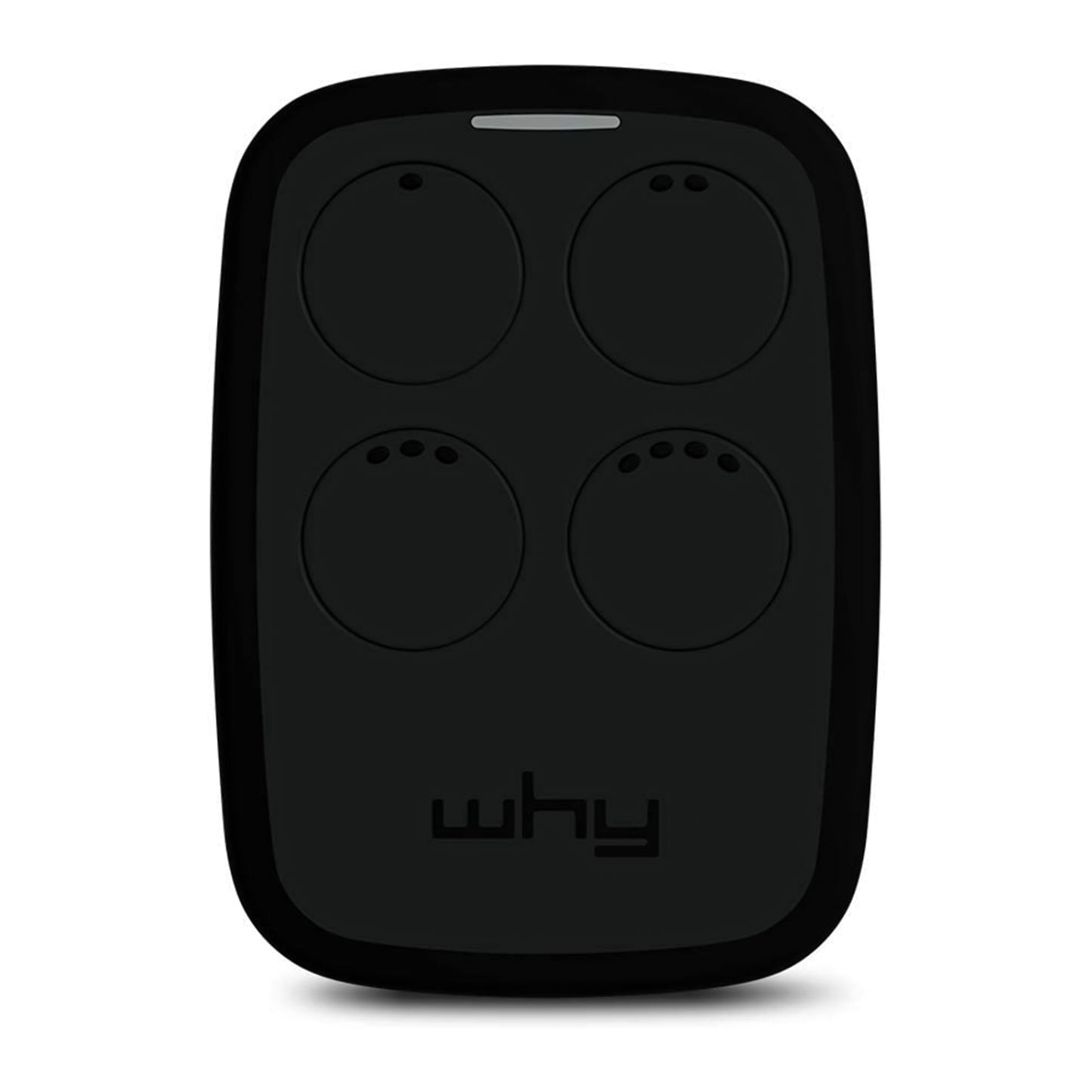 WHY EVO Télécommande multi-fréquences à code tournant de 280 à 868 MHz avec Visor Clip, ouvre-portail programmable à auto-apprentissage, radiocommande large portée à 4 boutons, noir Réglisse Noire
