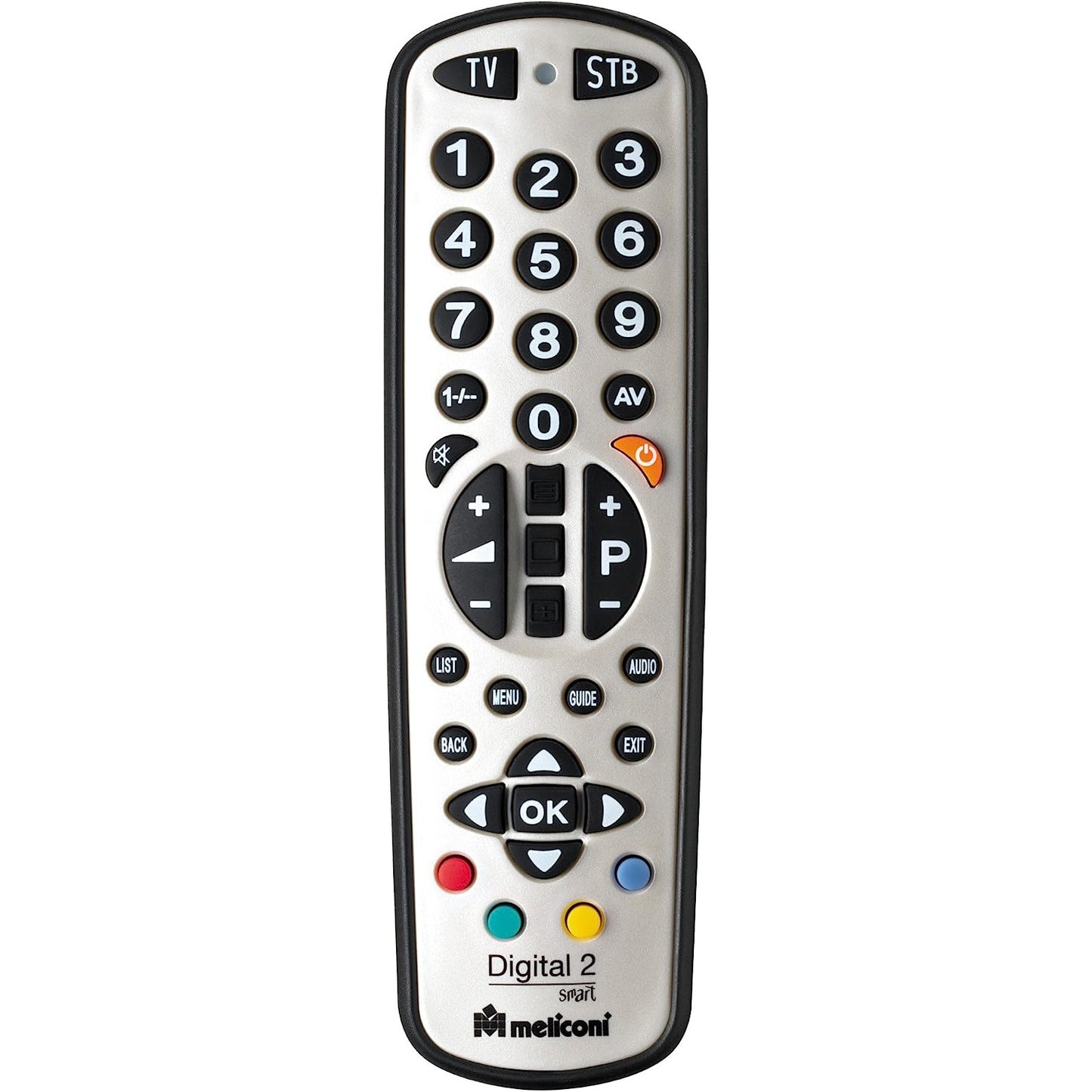 Meliconi pre-programmed TV remote control, ideal for replacing and programming up to 2 TV remote controls and decoders