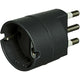 Bticino Adattatore con spina 2P+T 16A e presa tedesca, colore antracite, presa schuko