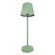 JOlight Lampada da tavolo LED a batteria ricaricabile, abajures verde in alluminio, interruttore touch, intensità luminosa dimmerabile