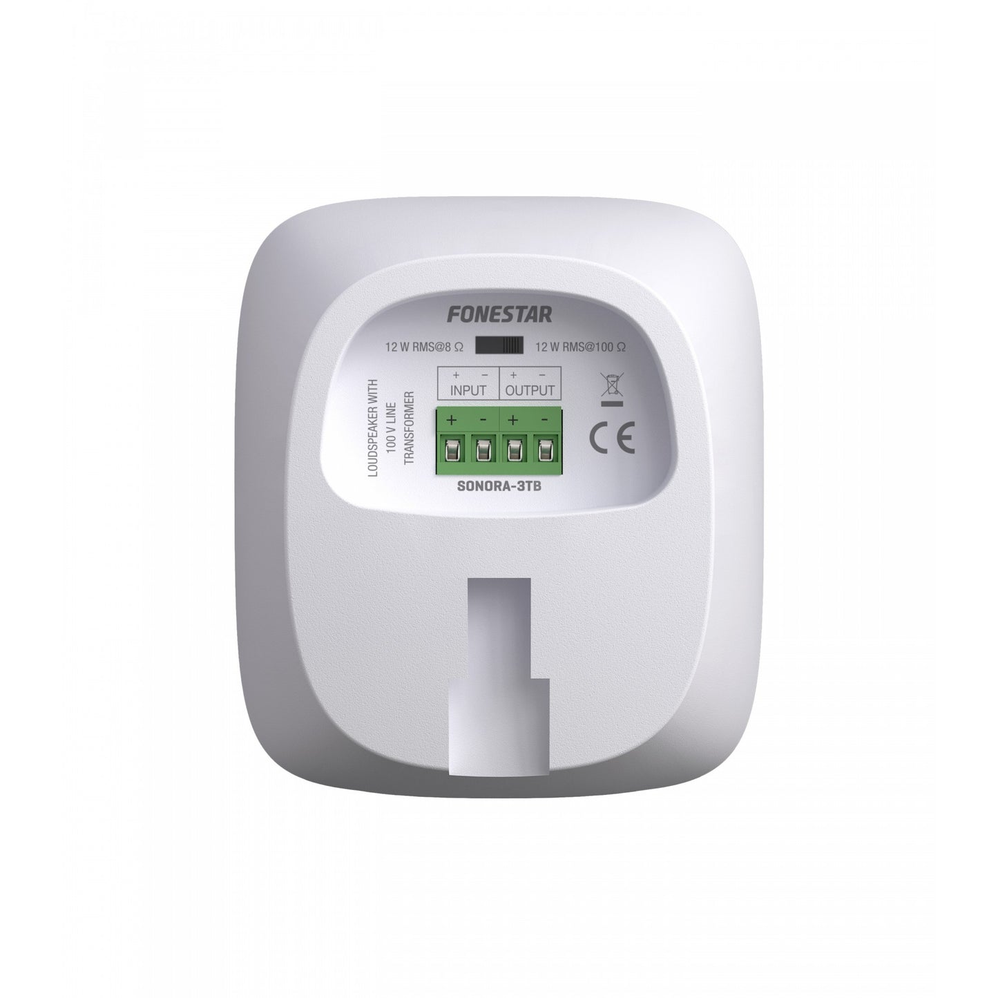 Fonestar Sonora 3TB Altoparlante da superfice, diffusore audio con trasformatore di linea a 100V, cassa altoparlante a bassa impedenza bianco