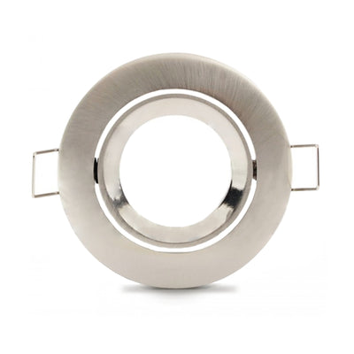 Alpha Elettronica Supporto lucido per lampada led, con ghiera orientabile, attacco GU10, Ø83mm