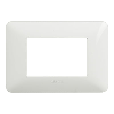 Bticino Placca 3 moduli per supporto, placchetta interruttore luce, della serie Matix