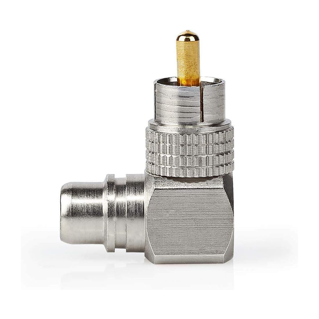 NEDIS Set of 2 mono RCA male and RCA female audio adapters, 90° angled adapter