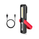 Lampe torche LED rechargeable Velamp, lampe de travail multifonction, lampe torche avec technologie COB, avec crochet et aimant