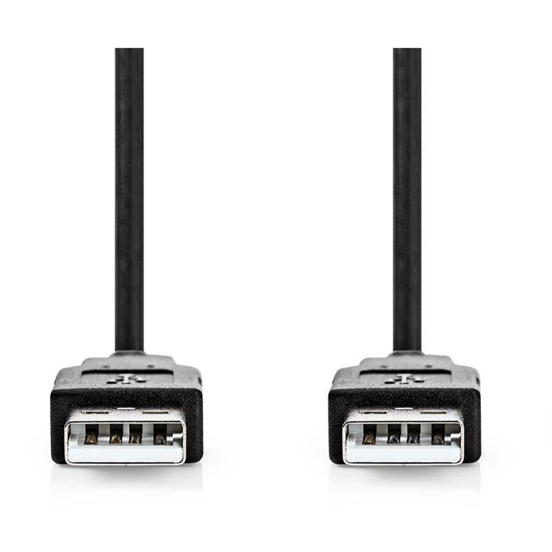 Câble adaptateur Nedis USB 2.0 mâle vers USB-A mâle pour smartphone, PC ou tablette, nickelé 2 m