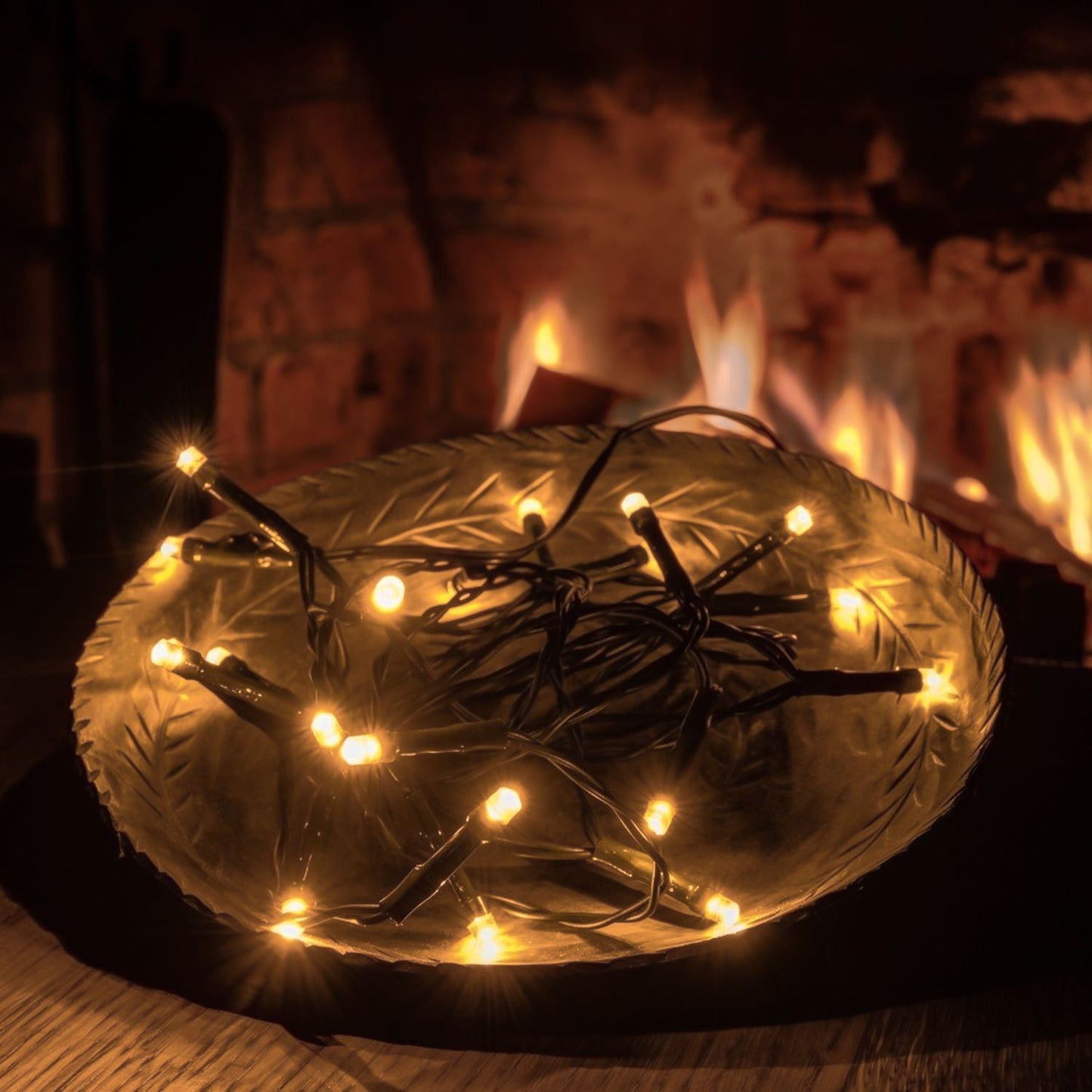 Decoled Catena luminosa a batteria da 50 LED, serie luci natalizie da 3 metri, lampadine decorative luce calda, cinquanta bulbi, timer, lunga durata