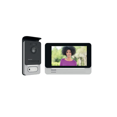 Philips Videocitofono Wi-Fi, videocitofono senza fili, monitor touch screen da 7", citofono smart con monitoraggio tramite smartphone