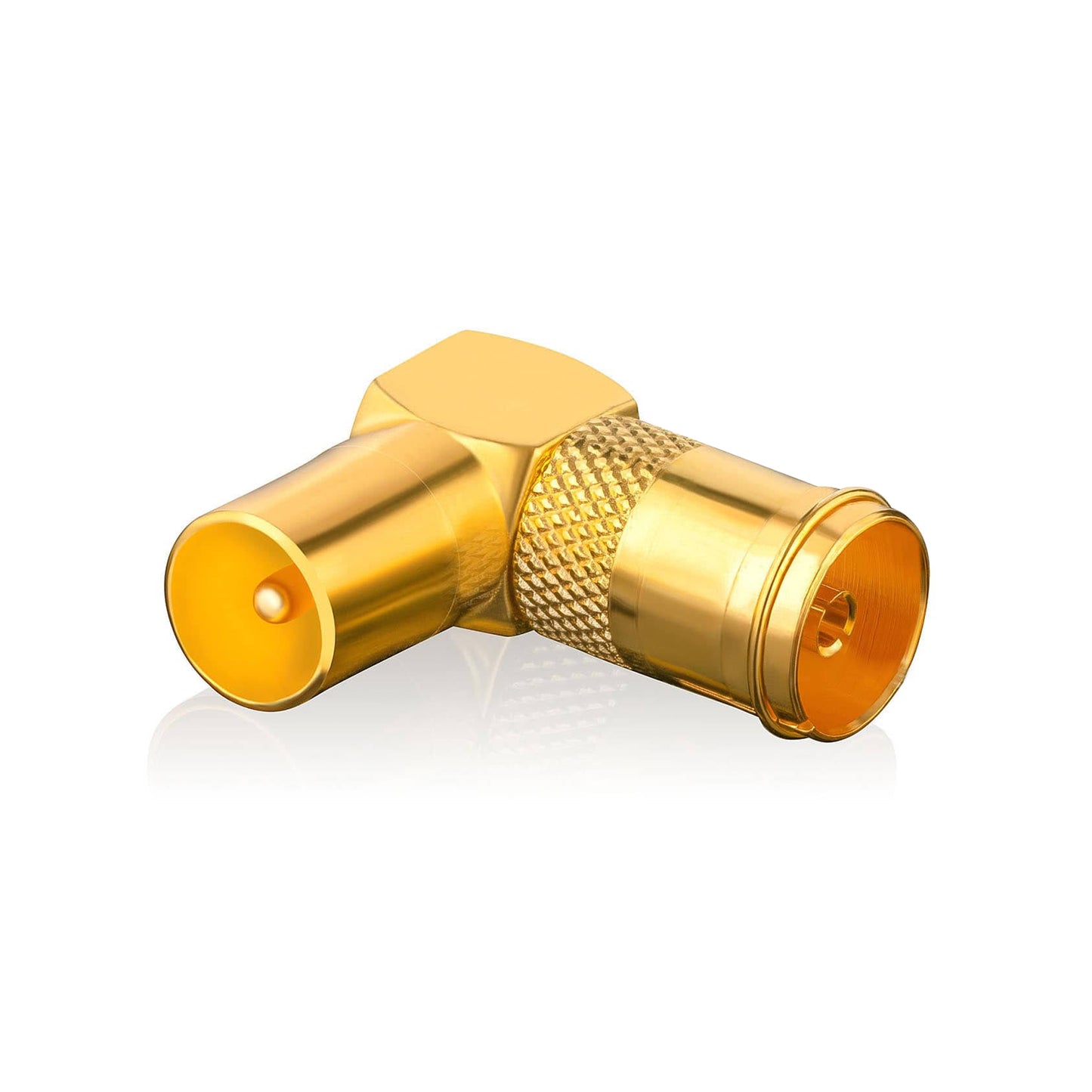 Profigold M/F coaxial cable, IAT technology, shielded antenna cable with 90° adapter, gold-plated contacts, length 3m