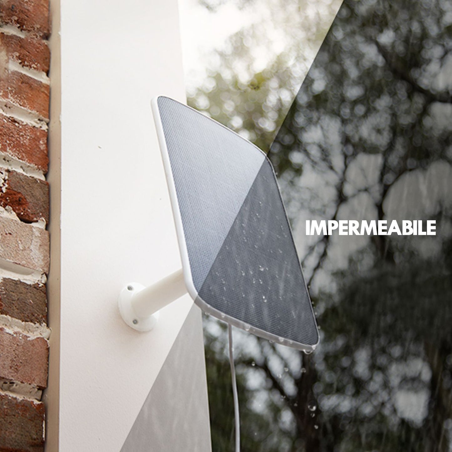 Ezviz pannello solare ad alta efficienza fino a 4.2W di potenza con cavo da 4 metri, impermeabile e resistente alle intemperie, dimensioni ridotte