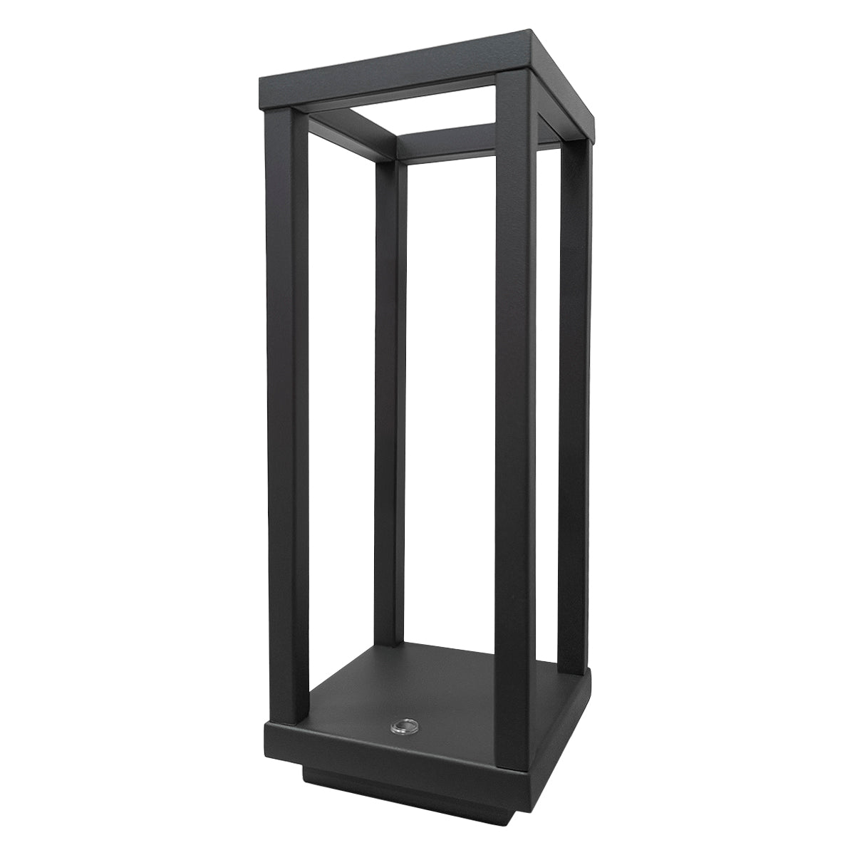 Kelù Ginny Lampada da tavolo LED senza fili ricaricabile H28cm, dimmer touch per temperatura, 240 lumen, corpo in alluminio grigio, durata 7 ore, IP54
