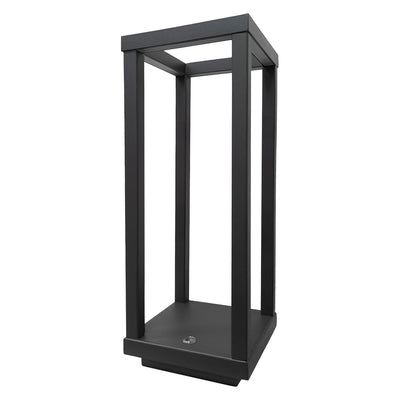 Kelù Ginny Lampada da tavolo LED senza fili ricaricabile H28cm, dimmer touch per temperatura, 240 lumen, corpo in alluminio grigio, durata 7 ore, IP54