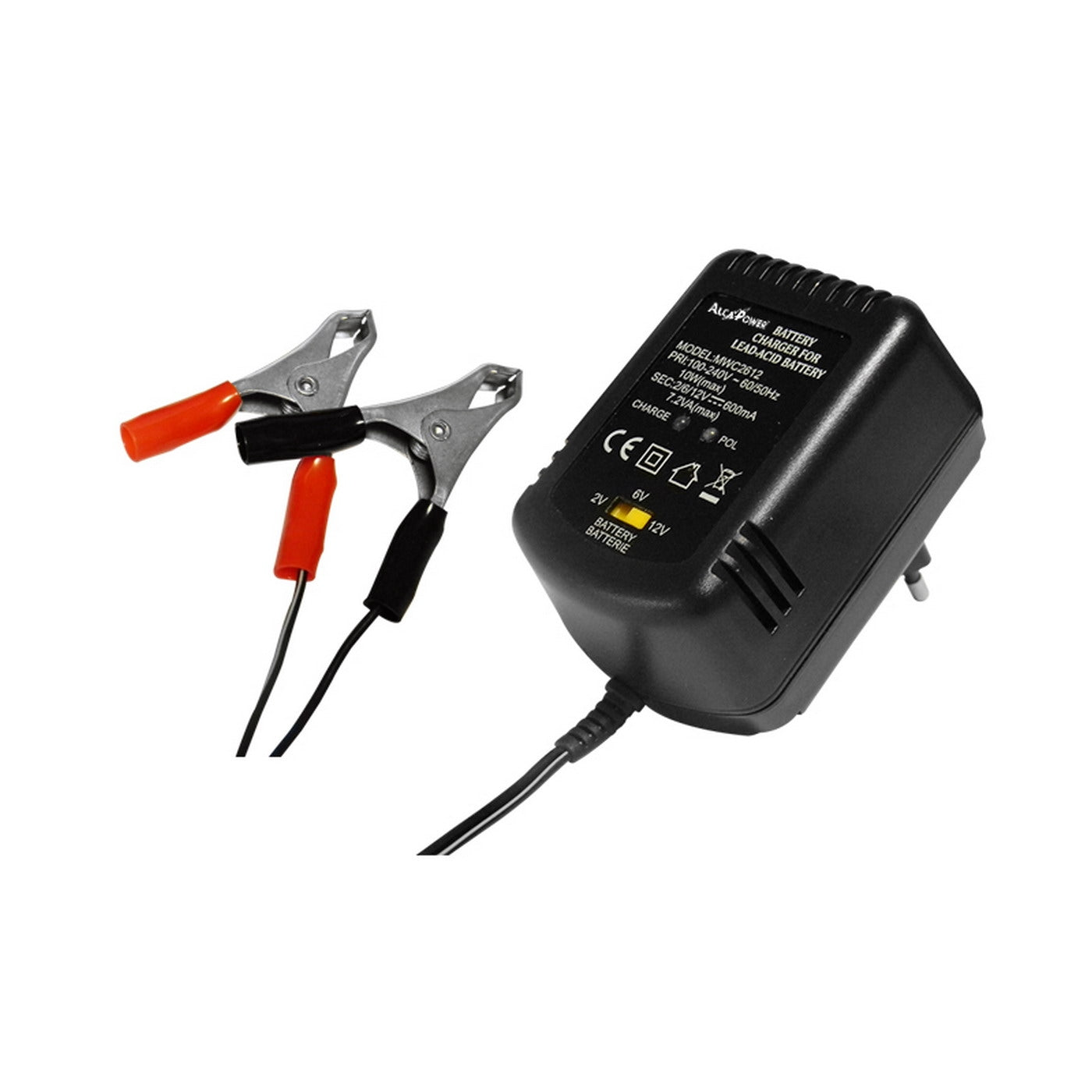 Alcapower Caricatore per batterie al piombo 2V 6V 12V, caricabatterie per batterie al piombo, alimentatore