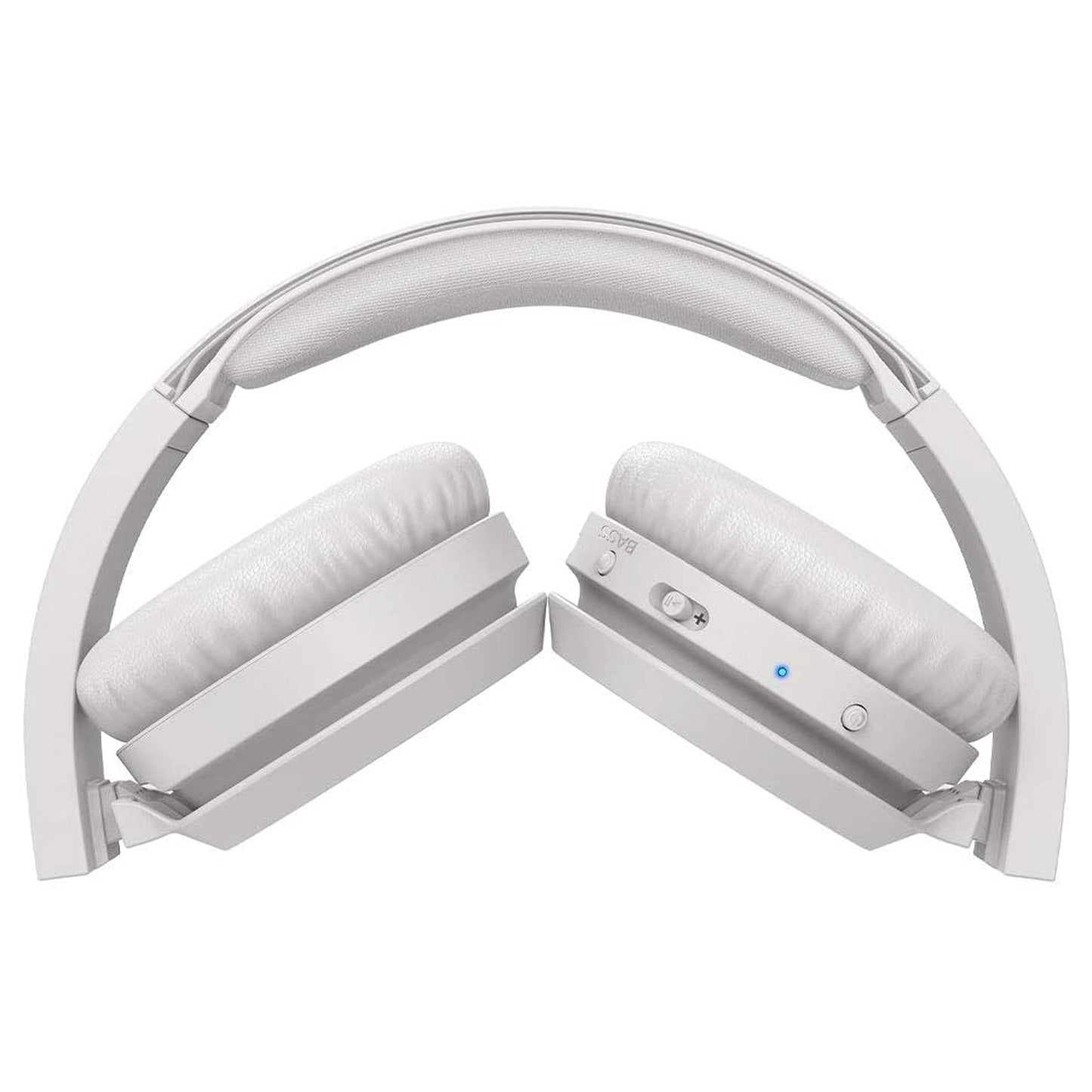 Philips TAH4205 Cuffie richiudibili bluetooth 5.0 con microfono, tasto Bass Boost, 29 ore di riproduzione, ricarica rapida, soppressione dei rumori, bianco opaco