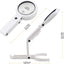 Velamp Lampada led con lente di ingrandimento, lampada LED a mano e da tavolo, lente ingrandimento da tavolo