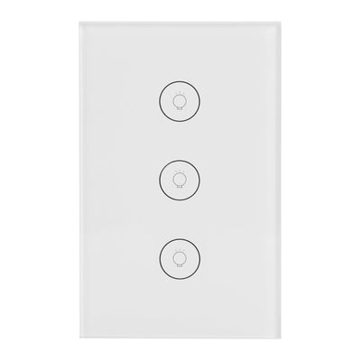 Life 3-channel On/Off touch panel, smart module for lighting, voice control or via app