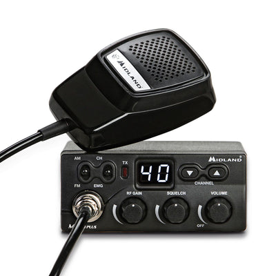 Émetteur-récepteur mobile Midland M Zero Plus CB, 40 canaux AM/FM, émetteur-récepteur avec microphone