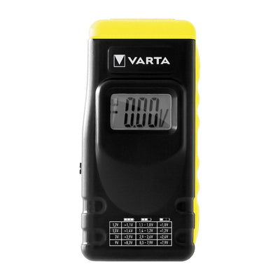 Varta tester per batterie con display LCD, Tester ministilo, stilo, mezza torcia, torcia, batteria 9V e batteria a bottone