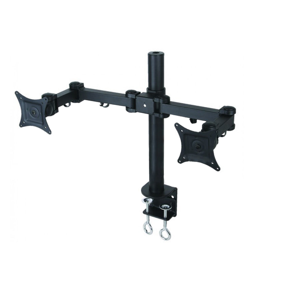 Alpha Elettronica Supporto doppio LCD da scrivania Orientabile, 13"-27", supporto a muro