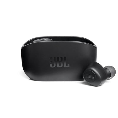 JBL Wave 100 Cuffie In-Ear True Wireless Bluethooth, auricolari tascabili con suono JBL Deep Bass e Dual Connect, autonomia 5+15 ore, colore nero