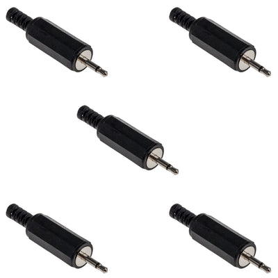 Connettore spina mono 3,5 mm nero 5 pezzi