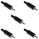 Connettore spina mono 3,5 mm nero 5 pezzi