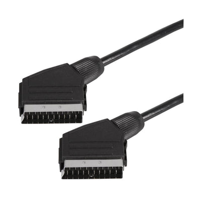 Metronic 21 Pole Audio Video Scart Cable, TV Aerial Scart Cable, Scart Socket, 5m