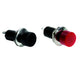 Life Pulsante nero rosso portata 125 VAC -3 A PVC 14 mm