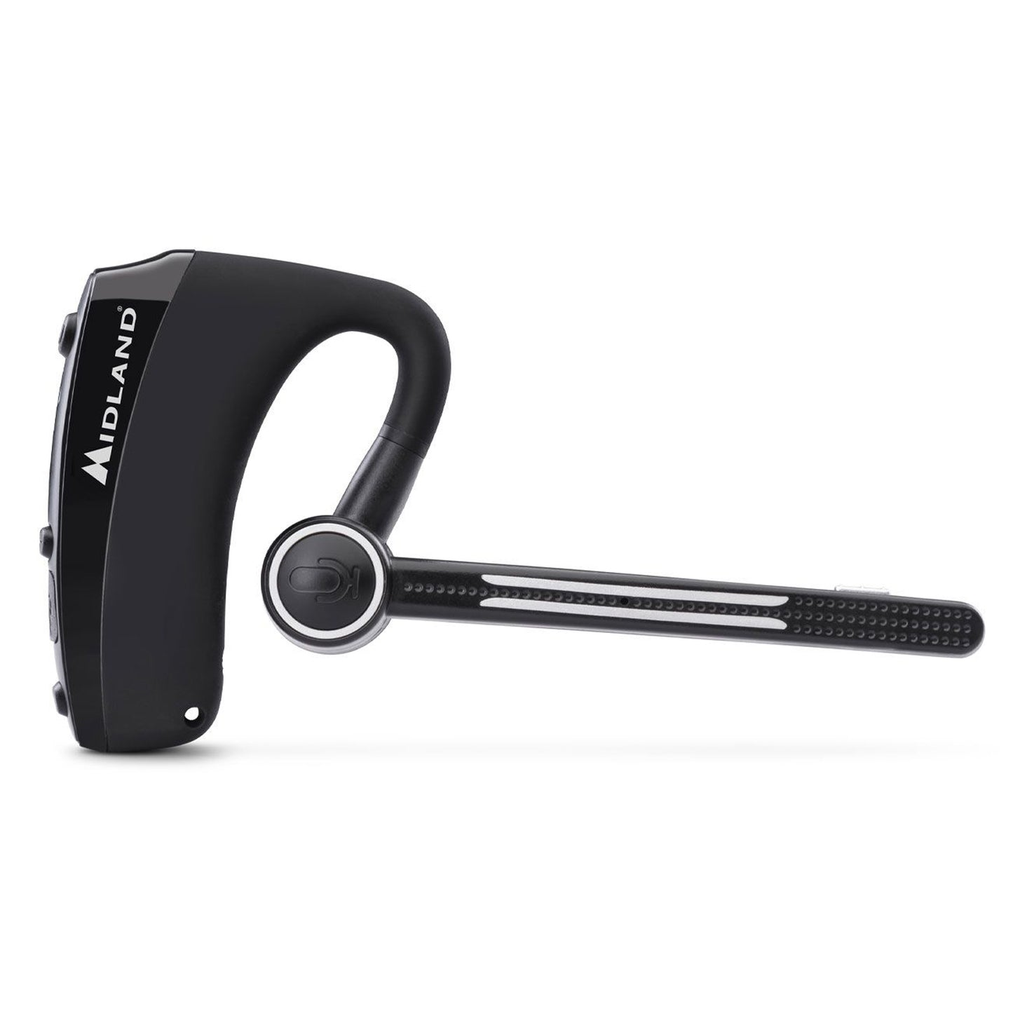 Midland C1251 Dual Headset Bluetooth, auricolare con PTT incorporato per comunicare a mani libere, cuffia mono con microfono ad archetto, cancellazione dei rumori