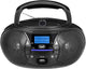 Trevi Stereo portatile Boombox Dab+ con lettore CD/MP3, display Dot Matrix e ingresso USB