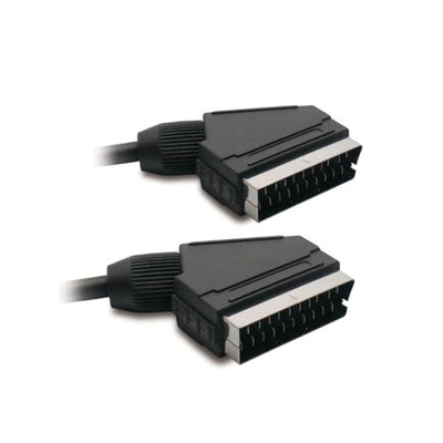 Metronic 21 Pole Audio Video Scart Cable, Scart Socket for TV, Male to Male Scart Cable, 1.5m