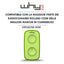 WHY EVO MINI Télécommande multi-fréquences à code tournant de 280 à 868 MHz, ouvre-portail programmable à auto-apprentissage, radiocommande large portée à 4 boutons, vert acide