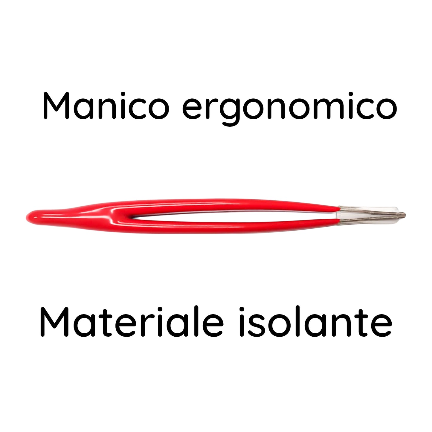 Pro'skit pair of tweezers with insulated handle, high grip nose, curved nose pliers with pointed tip, antistatic precision tweezers