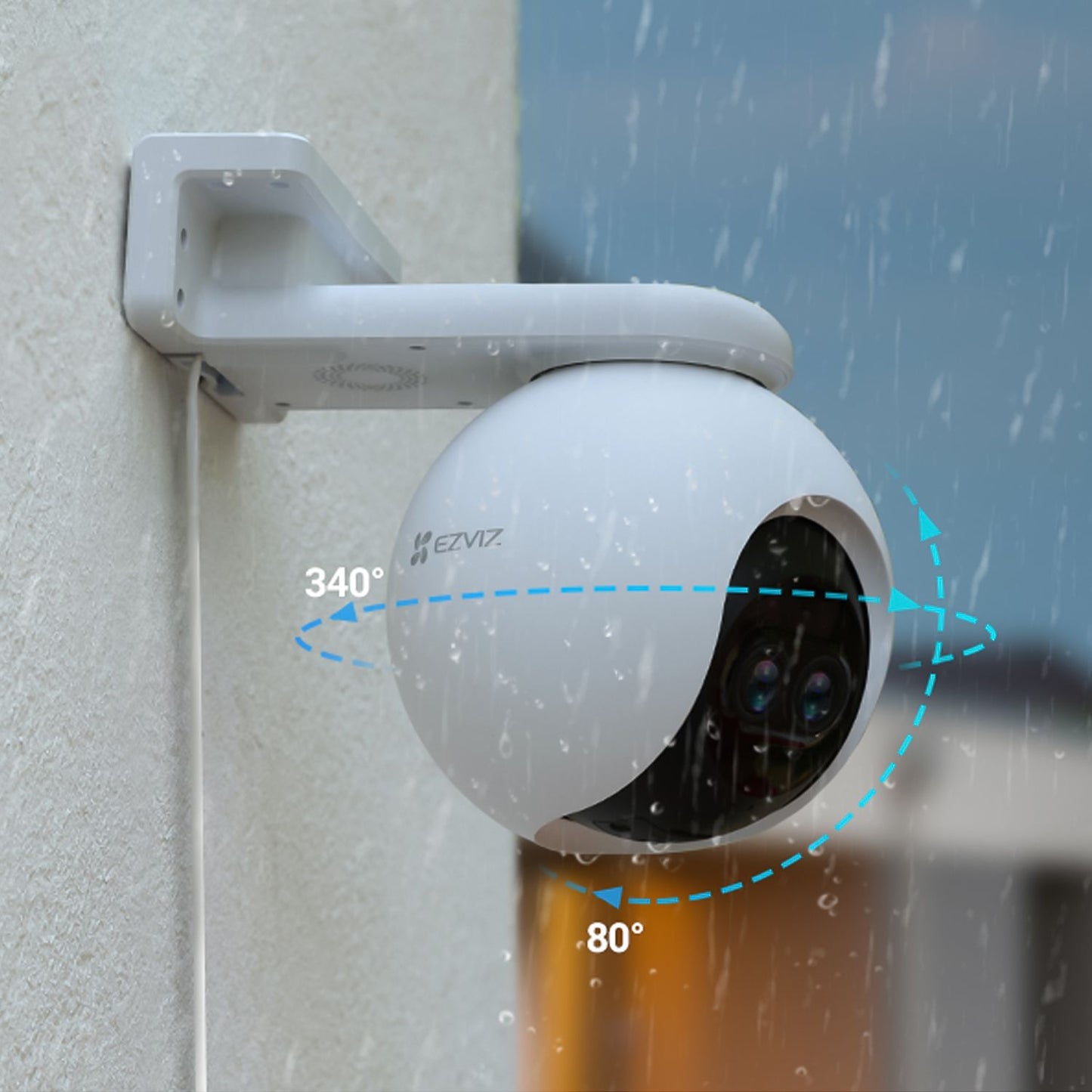 Ezviz C8PF Wi-Fi Video Surveillance Camera, Dual Lens Motorized Security Camera, 8X Zoom, Night Vision Camera, Waterproof