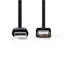 NEDIS Cavo USB, cavo USB 2.0, cavo maschio femmina, velocità 480 Mbps, placcato Nickel