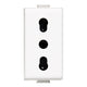 Prise électrique double passage Bticino White, pour fiches 10A et 16A de la série Matix 2P + T