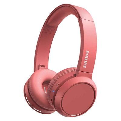 Philips TAH4205 Cuffie richiudibili bluetooth 5.0 con microfono, tasto Bass Boost, 29 ore di riproduzione, ricarica rapida, soppressione dei rumori, rosa opaco