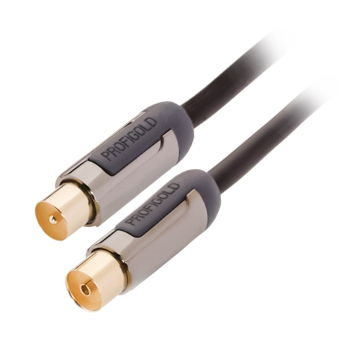 Profigold M/F coaxial cable, IAT technology, shielded antenna cable with 90° adapter, gold-plated contacts, length 3m